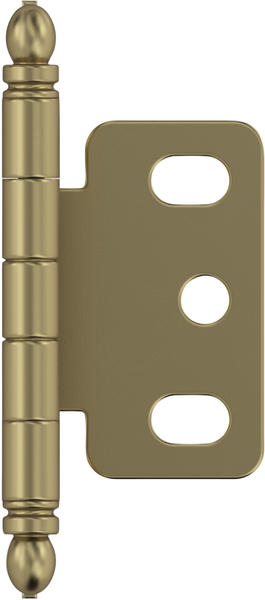 Functional Hardware 3/4'' Door Thickness Full Inset Partial Wrap Ball Tip Cabinet Hinge - Single Hinge PK3180