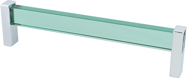 Prism 160mm CC Green Acrylic and Polished Chrome Pull 1135-7000-P