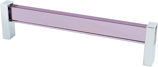 Prism 160mm CC Purple Acrylic and Polished Chrome Pull 1136-7000-P