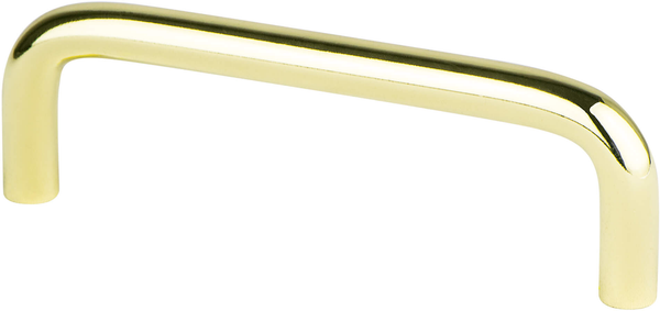 Advantage Wire Pulls 3 1/2'' CC Polished Brass Steel Pull 6152-203-P