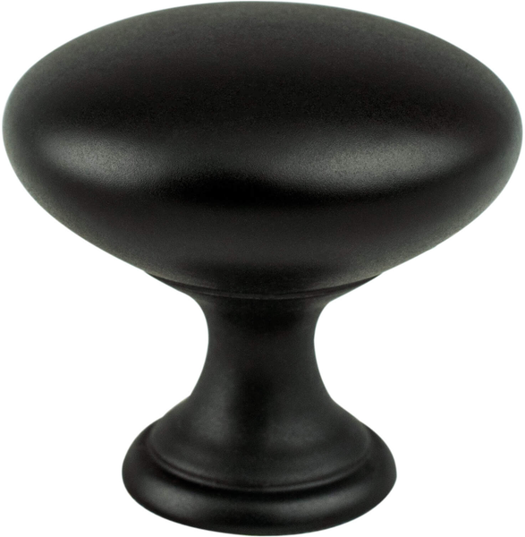 Traditional Advantage One Matte Black Round Knob 9021-1055-P