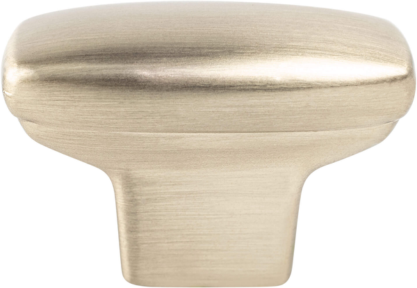 Transitional Advantage One Champagne Rounded Rectangle Knob 9184-10CZ-P