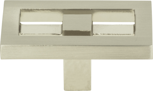 Nobu Rectangle Knob 1 3/4'' Brushed Nickel 261-BRN