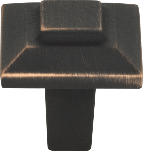 Trocadero Small Square Knob 1'' Venetian Bronze 283-VB