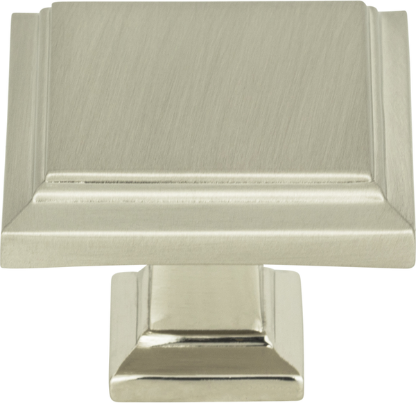 Sutton Place Square Knob 1 1/4'' Brushed Nickel 289-BRN