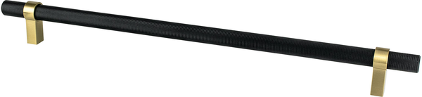 Radial Reign 18'' cc Matte Black Bar and Modern Brushed Gold Posts Appliance Pull 5138-455MDB-P