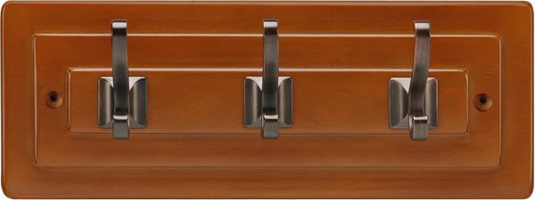 Catania Collection Hook Rail 12'' Long Maple Stained with Refined Bronze Finish C25011-MSRB