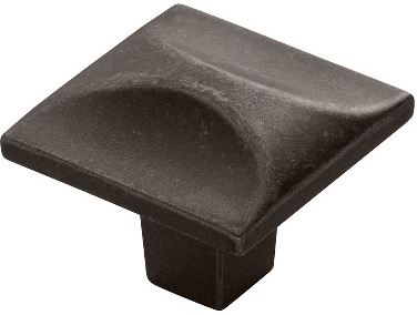 Crest Collection Knob 1-1/4'' Square Black Nickel Vibed Finish H076127-BNV