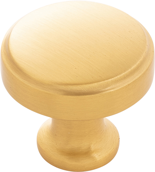 Piper Collection Knob 1-1/4'' Diameter Brushed Golden Brass Finish H077849BGB