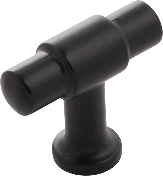 Piper Collection T-Knob 1-5/8'' X 5/8'' Matte Black Finish H077850MB