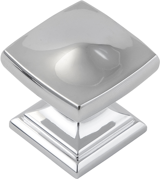Dover Collection Knob 1-1/4'' Square Chrome Finish H078769CH