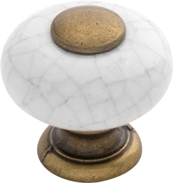 Tranquility Collection Knob 1'' Diameter Lancaster Hand Polished & Vintage Brown Crackle Finish P221-VC