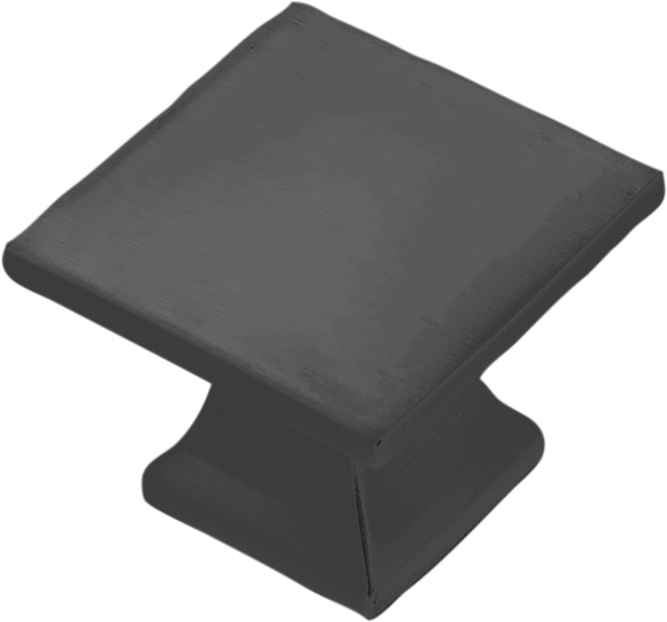Studio Collection Knob 1-1/4'' Square Matte Black Finish P3028-MB