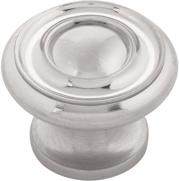 Cottage Collection Knob 1-1/2'' Diameter Satin Nickel Finish P3501-SN