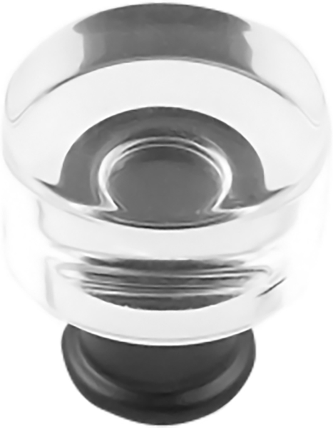 Midway Collection Knob 1'' Diameter Crysacrylic with Matte Black Finish P3708-CAMB