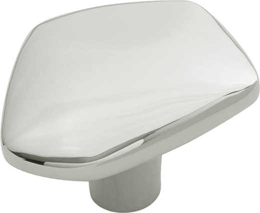 Pebble Collection Knob 1-3/4'' x 1-1/2'' Polished Nickel Finish B079711-14