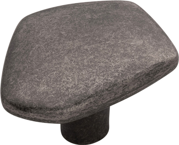 Pebble Collection Knob 1-3/4'' x 1-1/2'' Black Nickel Vibed Finish B079711-BNV