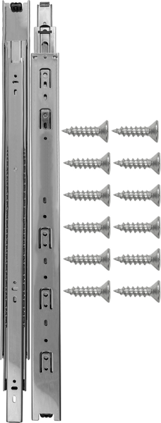 Drawer Slide Side Mount Full Extension 24'' Cadmium Finish P1050/24-2C