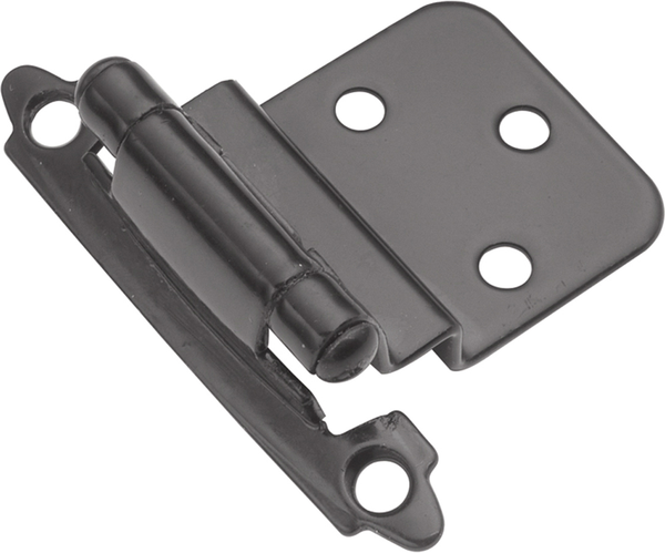 Hinge 3/8'' Inset Surface Face Frame Self-Close Black Finish P143-BL