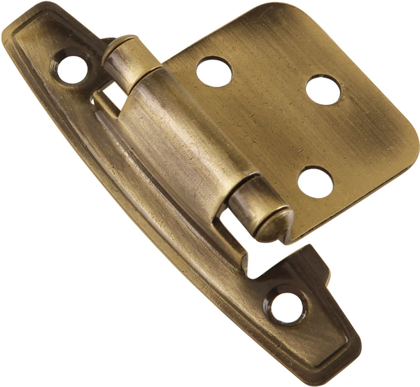 Hinge Solid Brass Flush Surface Face Frame Self-Close Winchester Brass Finish P9296-06