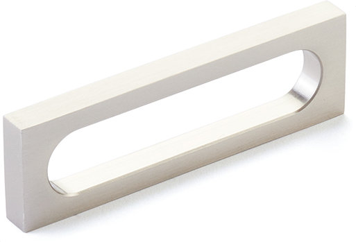 Cafe Pull, Modern Oval Slot, Brushed Nickel, 3-1/2'' cc 10032-BN