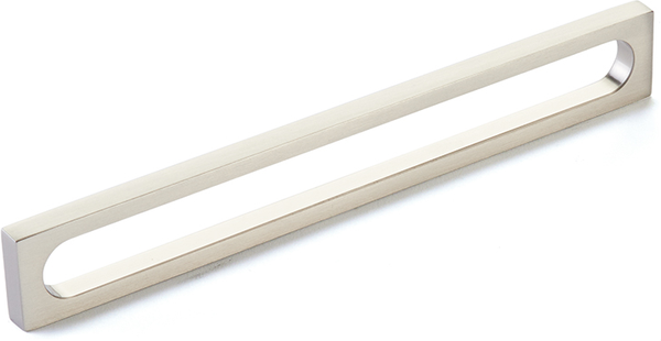 Cafe Pull, Modern Oval Slot, Brushed Nickel, 8'' cc 10034-BN