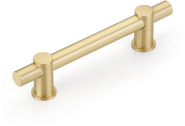 Foncé Bar Pull, NON-Adjustable, Satin Brass, 4'' cc 424-SB