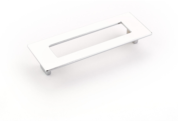 Finestrino Pull, Rectangle, Polished Chrome, 128 mm cc 445-26