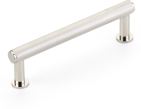 Pub House Pull, Knurled, Polished Nickel, 4'' cc 5004-PN