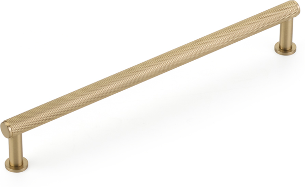 Pub House Pull, Knurled, Signature Satin Brass, 8'' cc 5008-SSB
