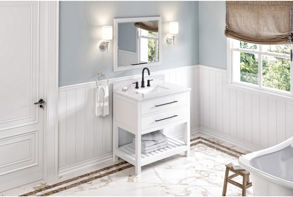 2nd Gen Cade Vanities 33'' W x 1'' D x 28'' H White Cade mirror MIR2CAD-33-WH
