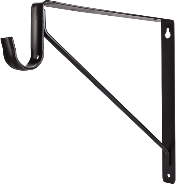 Closet Rod Brackets Dark Bronze Shelf Bracket with Rod Support for 1-5/16'' Round Closet Rods 1516ORB