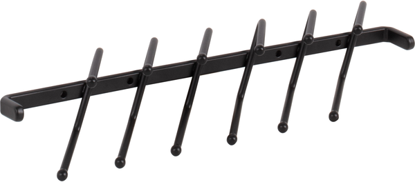 Tie, Belt, & Pant Organizers Matte Black Screw-Mount Tie Rack 296T-MB