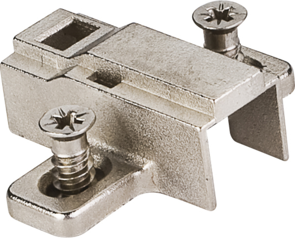 Plates - 400 Series Heavy Duty 9 mm Non-Cam Adjustable Zinc Die Cast Plate with Euro Screws for 500 Series Euro Hinges 400.0P29.05