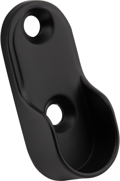 Closet Rod Brackets Matte Black Screw-In Mounting Bracket for Oval Closet Rods M7175-MB