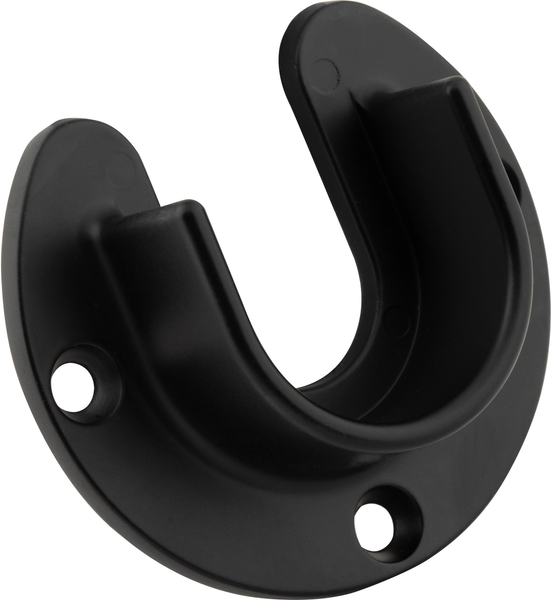 Closet Rod Brackets Matte Black Open Screw-In Mounting Bracket for 1-5/16'' Round Closet Rods M7350-MB