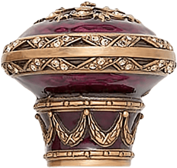 Newport Knob, Garnet W/ Lt. Colorado Crystal, Museum Gold Finish 7929/2