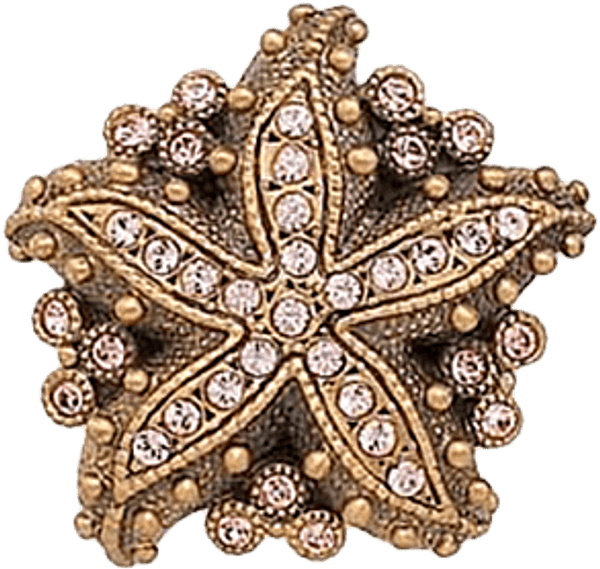 Seaside Knob, Lt. Peach & Silk Crystal Museum Gold Finish 8191/1