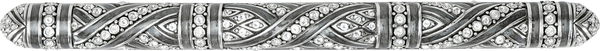 6'' cc Fairfax Pull W/ Topaz, Lt. Peach & Silk Crystal, Burnish Silver Finish 8331/16