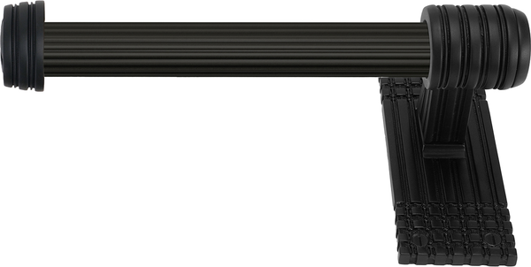 Wilton Tissue Bar Left, Reeded Handle, Matte Black Finish 2115R/MB