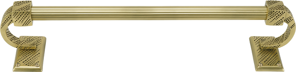 Sutton 18'' Towel Bar, Reeded Handle, Florentine Gold Finish 2200R/18/FG