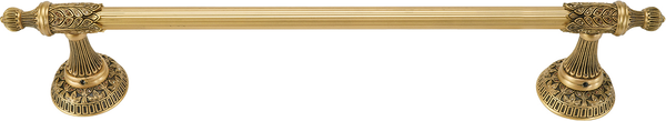Hampton Crystalized 24'' Towel Bar, Decorated With Lt Smoked Topaz & Lt Colorado Topaz Swarovski Crystals, Museum Gold Finish 2550/24/9