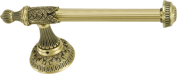 Hampton Crystalized Tissue Bar Right, Decorated With Light Colorado Topaz Swarovski Crystals, Burnished Brass Finish 2558BB