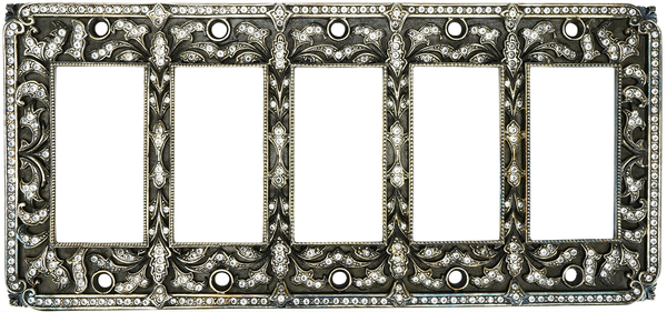 Switch Plates 5 Gfi Switch Cover, Clear Crystal 9460/16