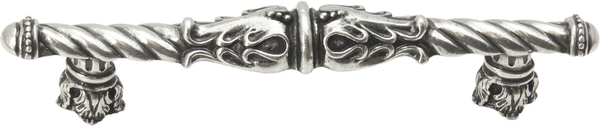 Acanthus 4'' cc pull Romanesque style with column base in Chalice. 1049-9