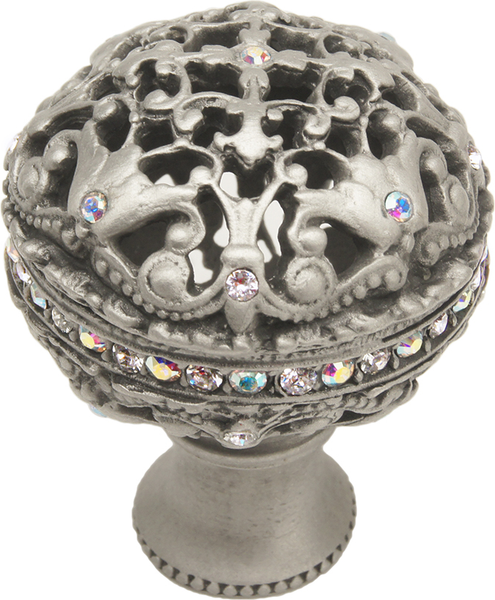 Juliane Grace large knob full round with Swarovski Clear & Aurore Boreale Crystals 134-11CAB