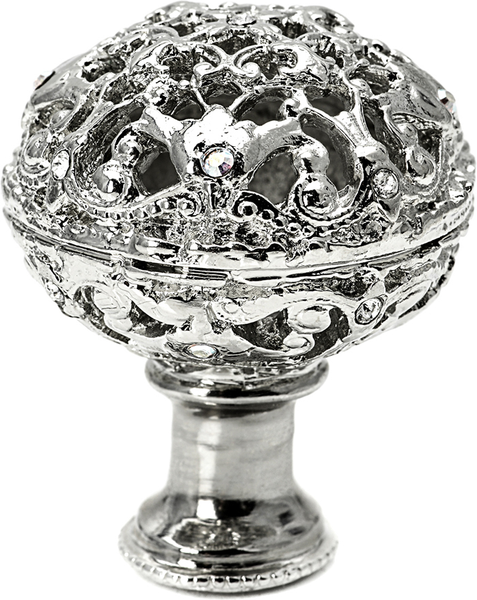 Juliane Grace large knob full round with 17 Swarovski Clear & Aurore Boreale Crystals 143-24CAB