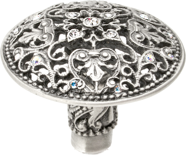 Juliane Grace large knob with 17 Swarovski Clear & Aurore Boreale Crystals 146-11CAB