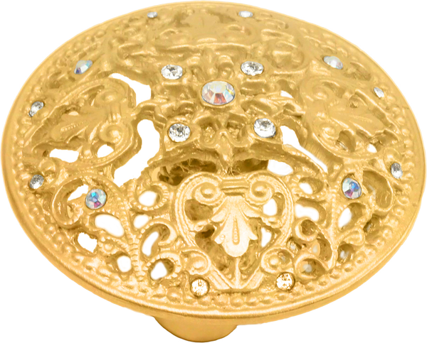 Juliane Grace large knob with 17 Swarovski Clear & Aurore Boreale Crystals 146-8CAB