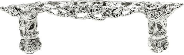 Juliane Grace 3'' cc pull with 12 Swarovski Clear & Aurore Boreale Crystals 147-24CAB